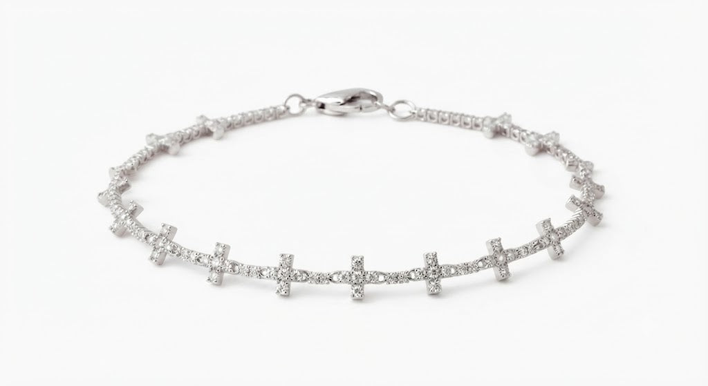 MOISSANITE CROSS BRACELET - VENDOR