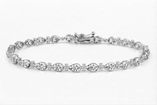 MOISSANITE DROP CROSS BRACELET - VENDOR